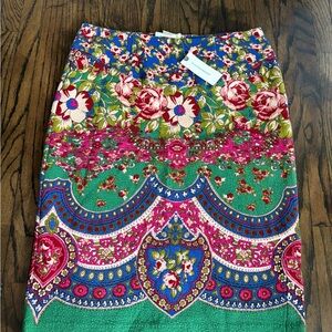 Maeve Colorful Floral Pencil Skirt